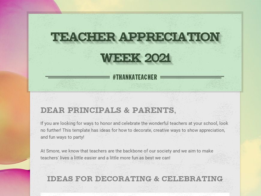 Happy Teacher Appreciation Week!