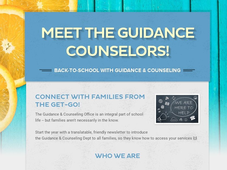 Meet the Guidance Office newsletter